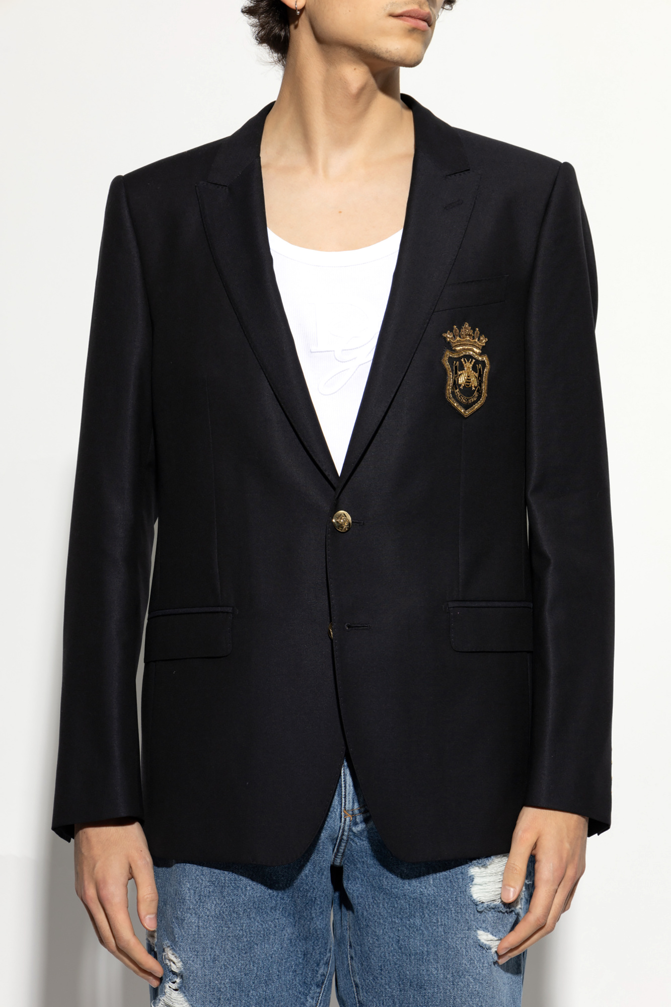 VIP【関税送料無料】希少 DOLCE & GABBANA BLACK WOOL BLAZER VIP【関税送料無料】希少 DOLCE & GABBANA BLACK WOOL BLAZER